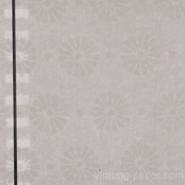 Security watermark paper with security thread